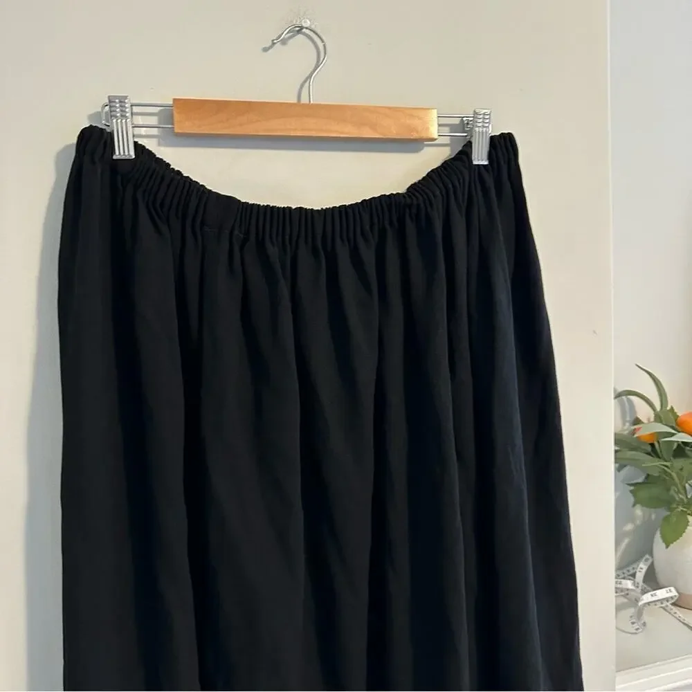 Vintage Black Large Handmade Maxi Skirt Large